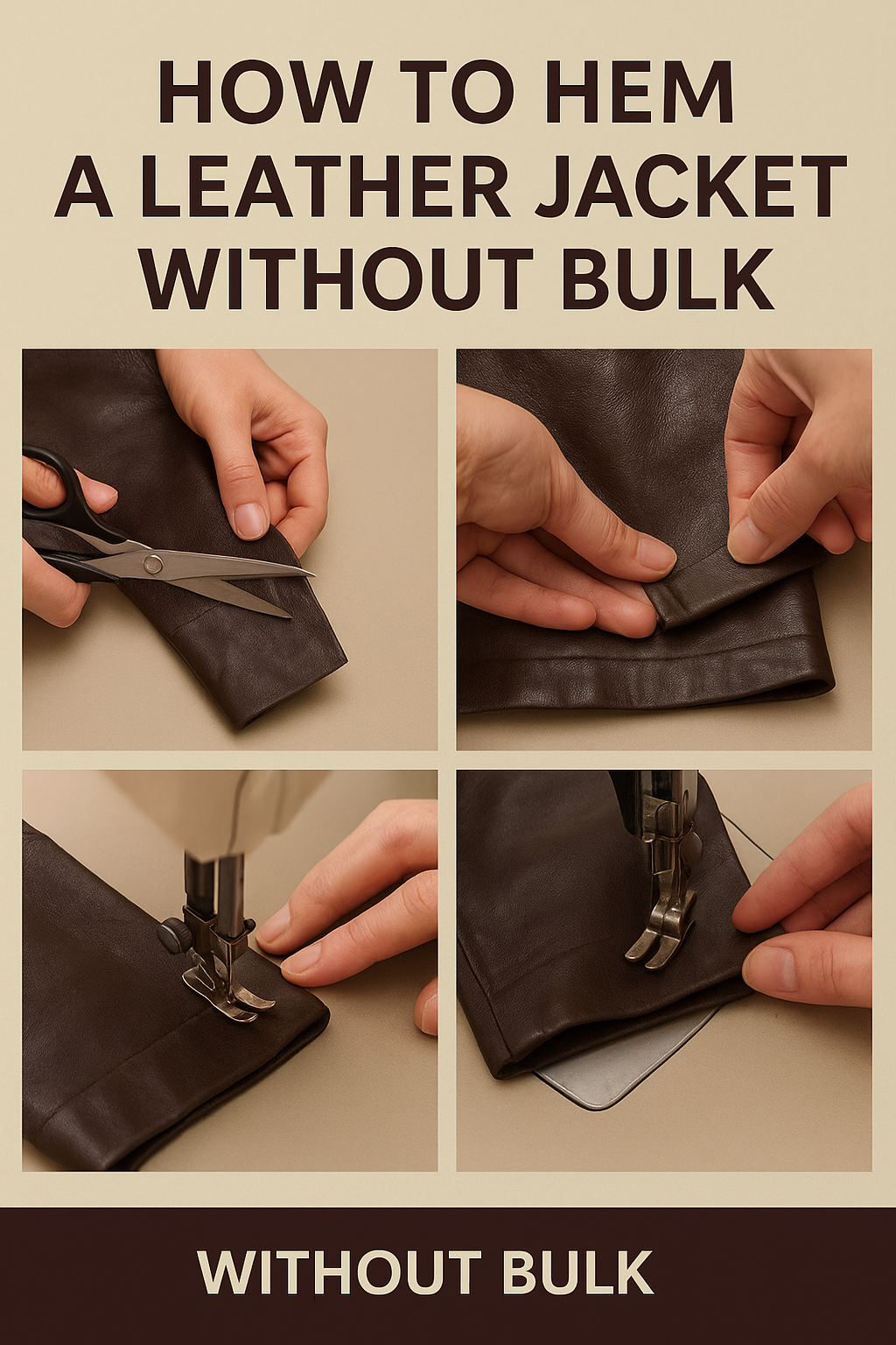How to Hem a Leather Jacket Without Bulk